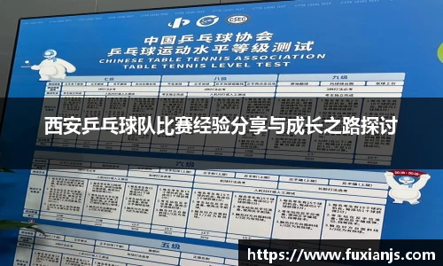西安乒乓球队比赛经验分享与成长之路探讨